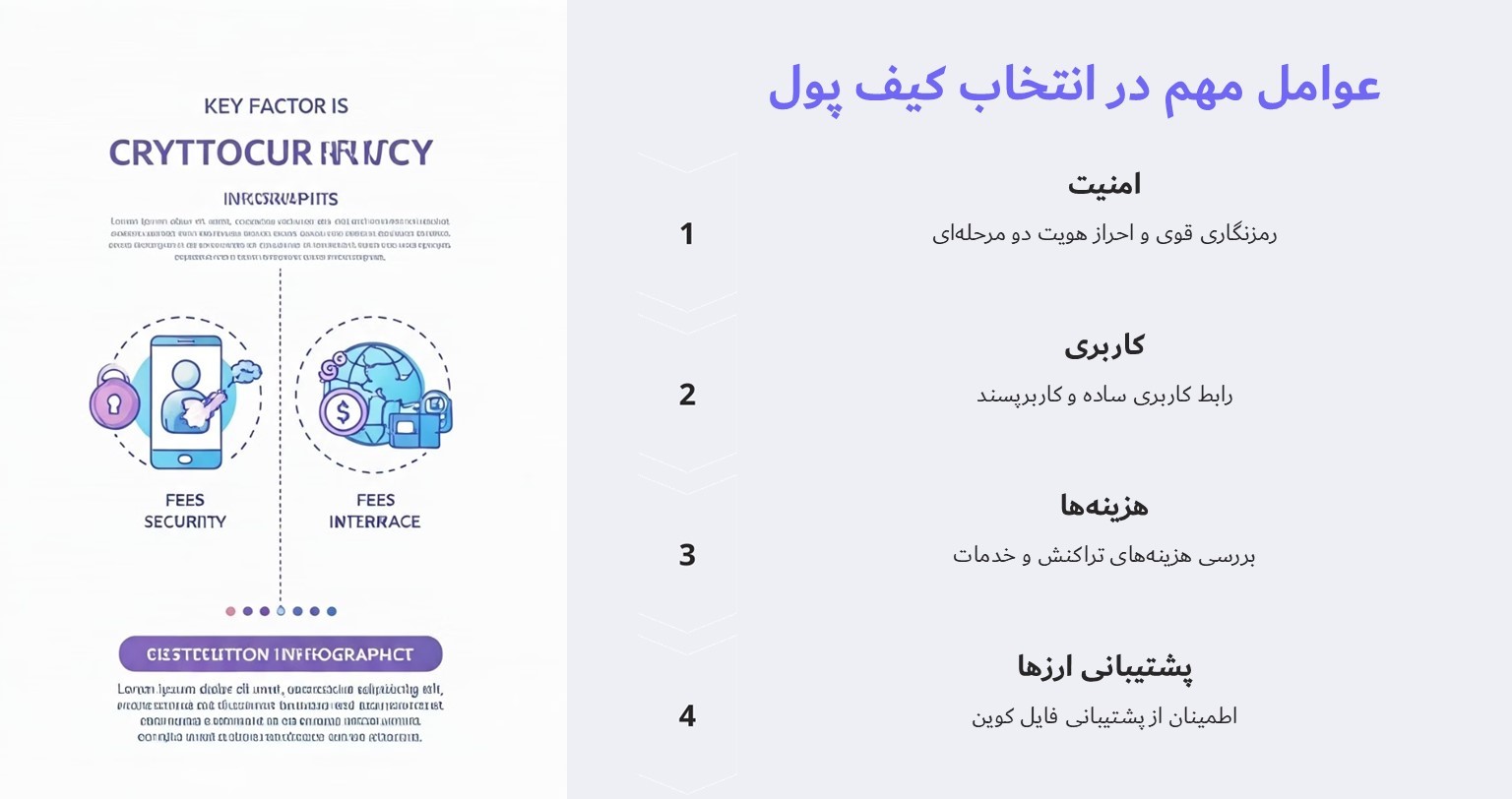 عوامل مهم در انتخاب کیف پول