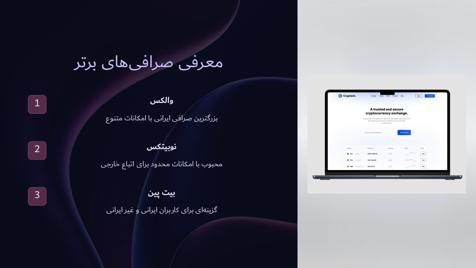 معرفی صرافی های برتر