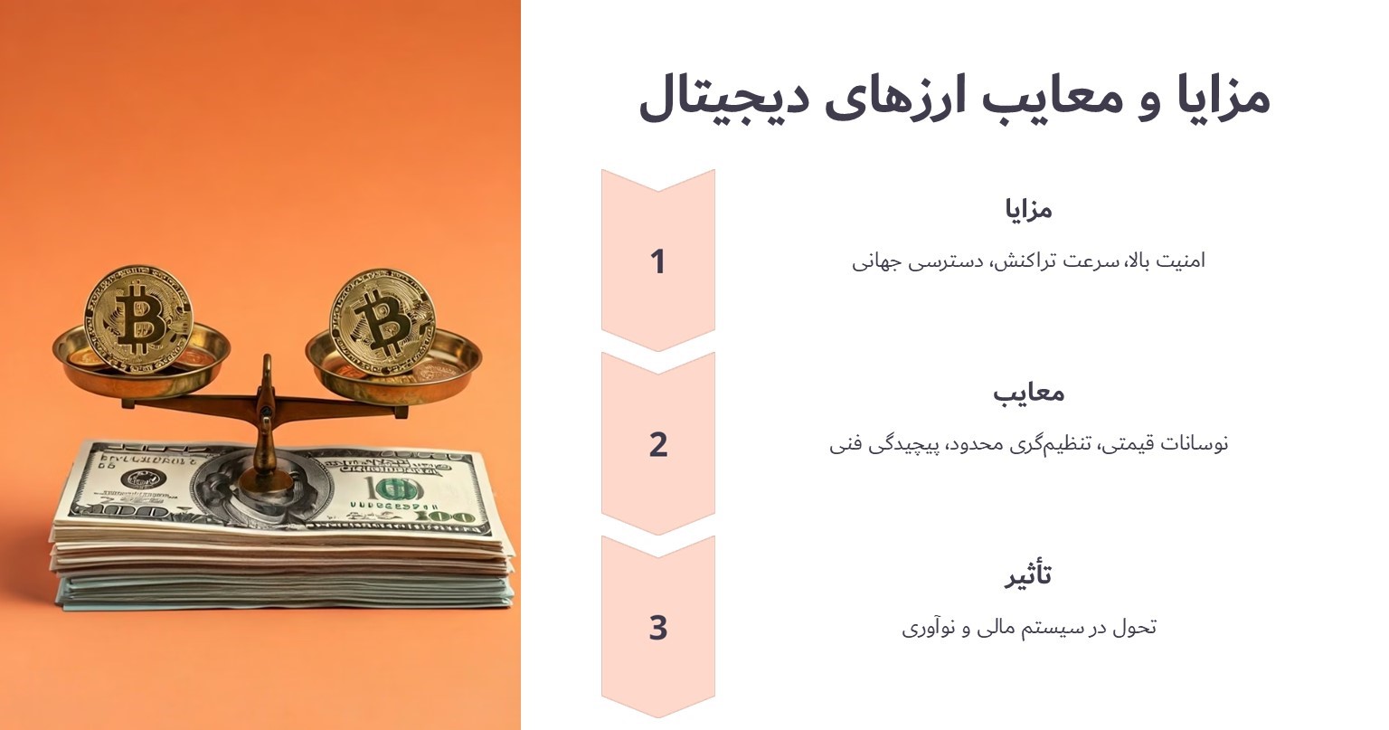 مزایا و معایب ارز های دیجیتال