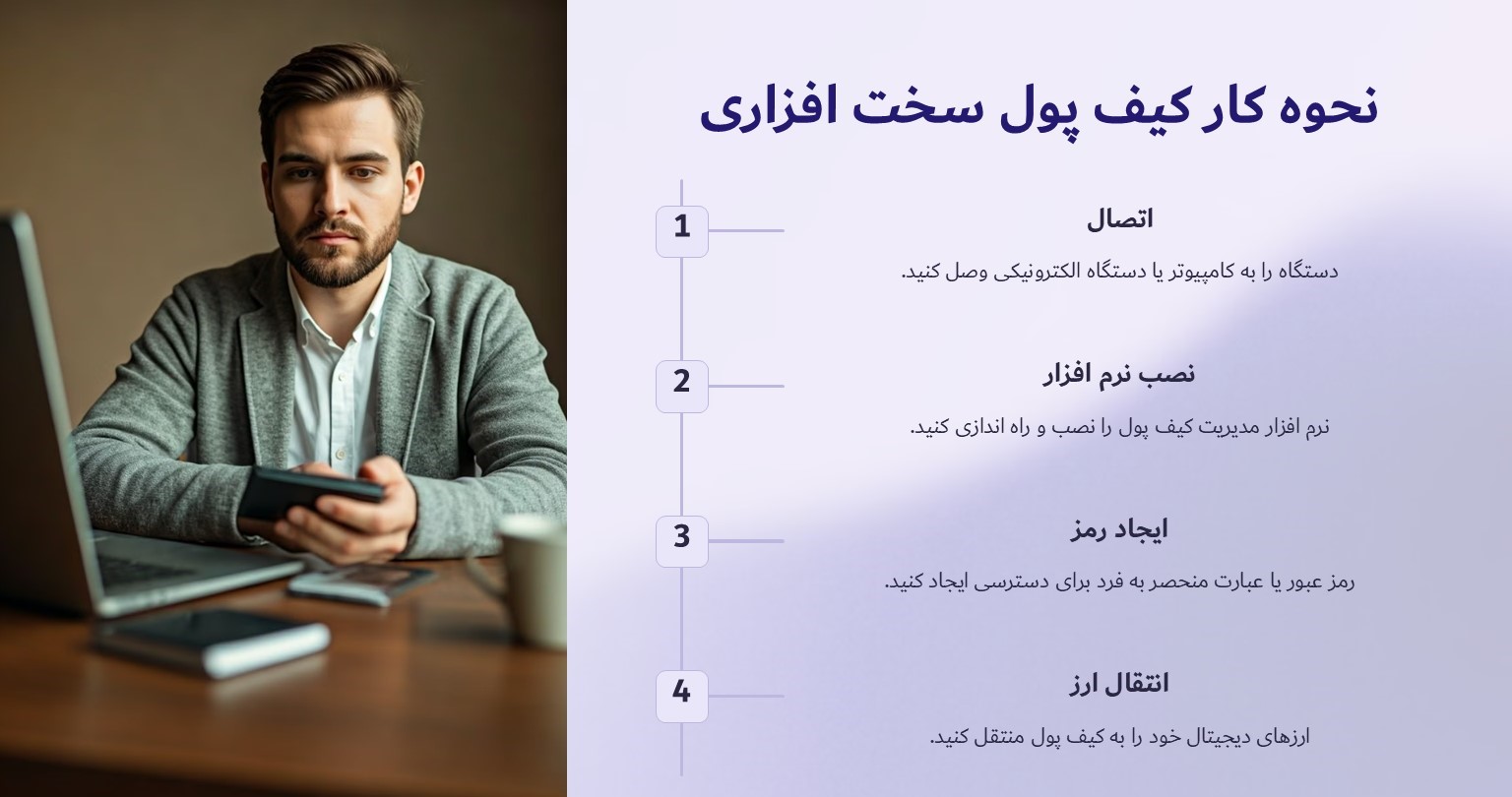 نحوه کار کیف پول سخت افزاری