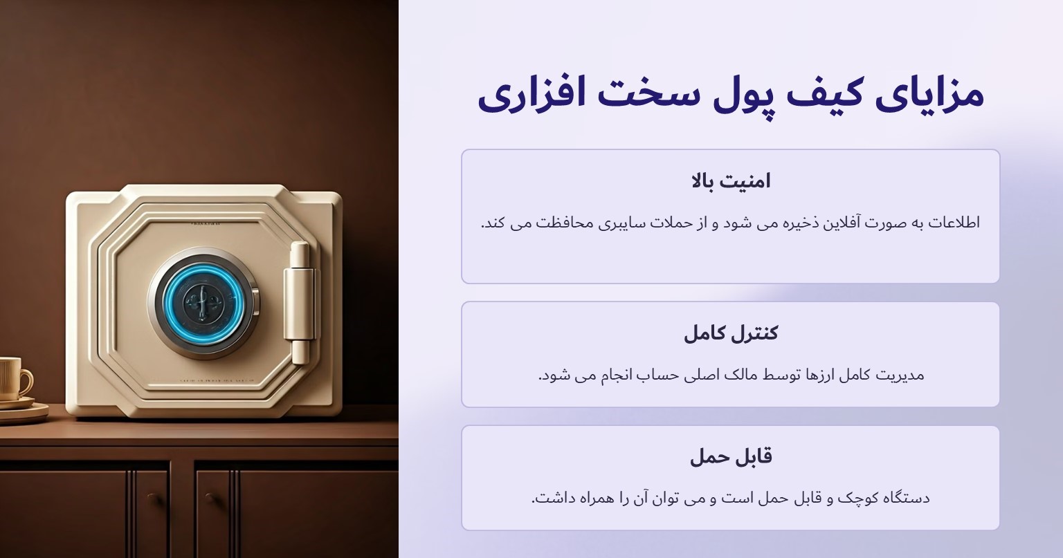 مزایای کیف پول سخت افزاری