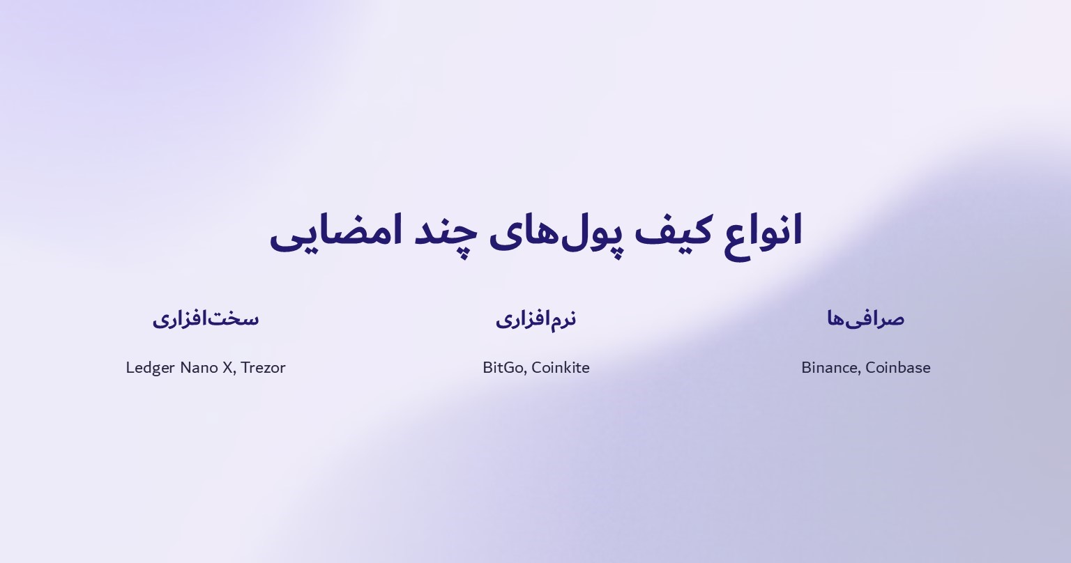 معرفی چند کیف پول چند امضایی