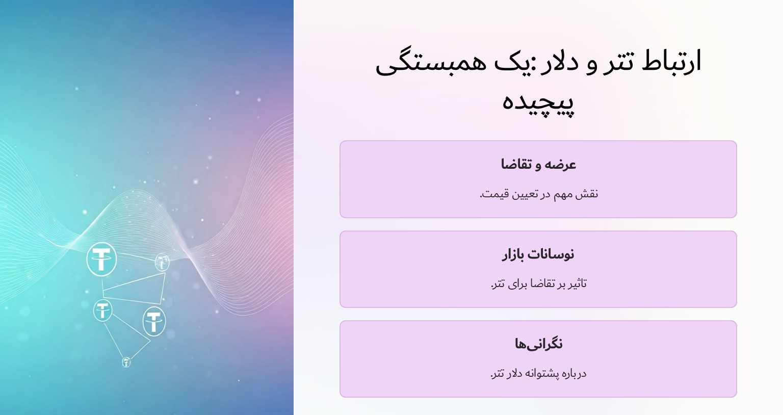 ارتباط تتر و دلار