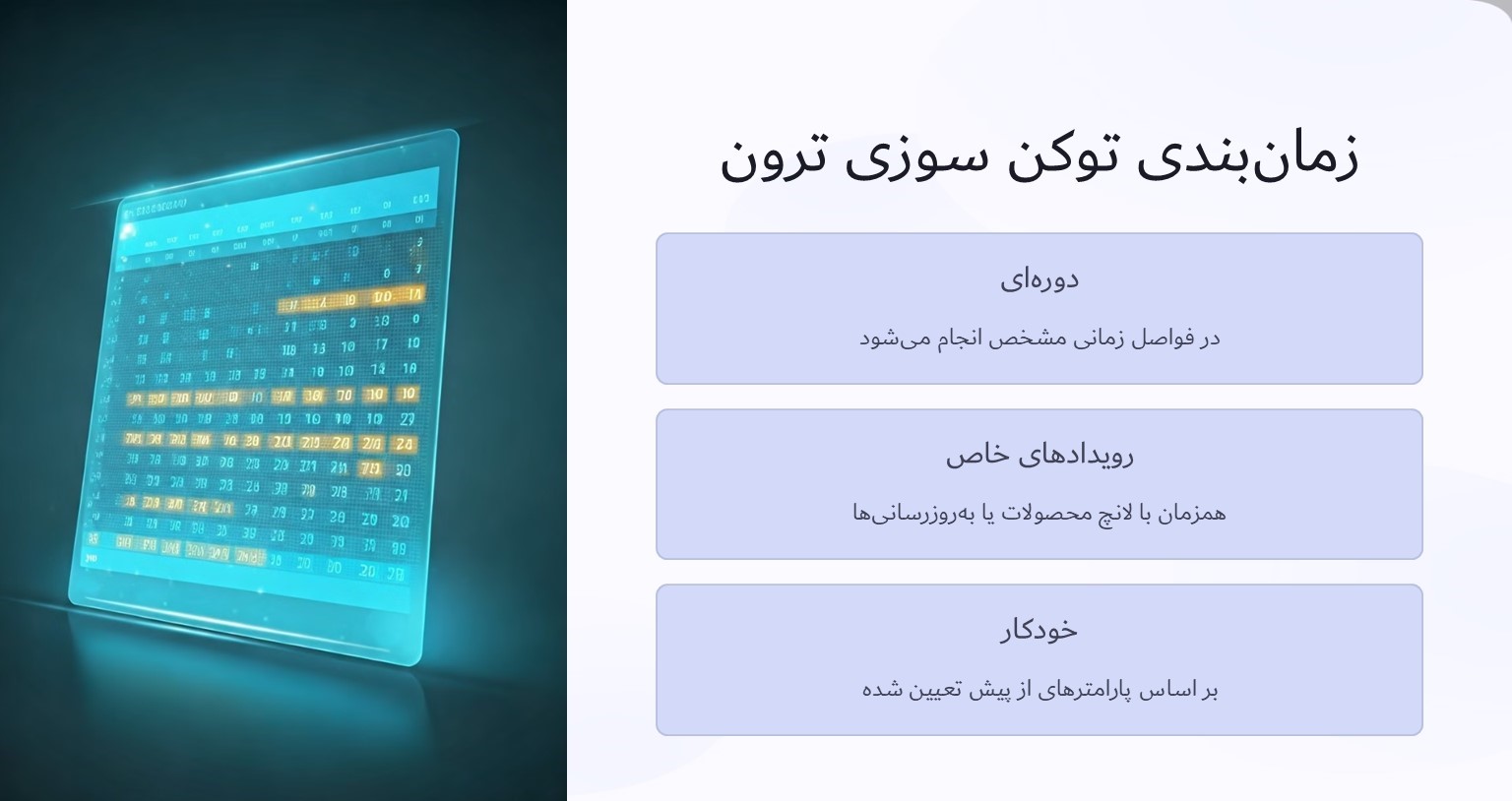 چه زمانی توکن سوزی ترون انجام می‌شود؟