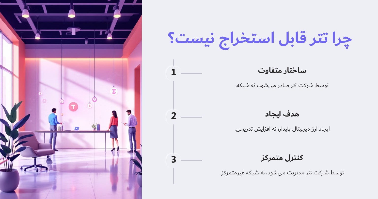 چرا تتر قابل استخراج نیست؟