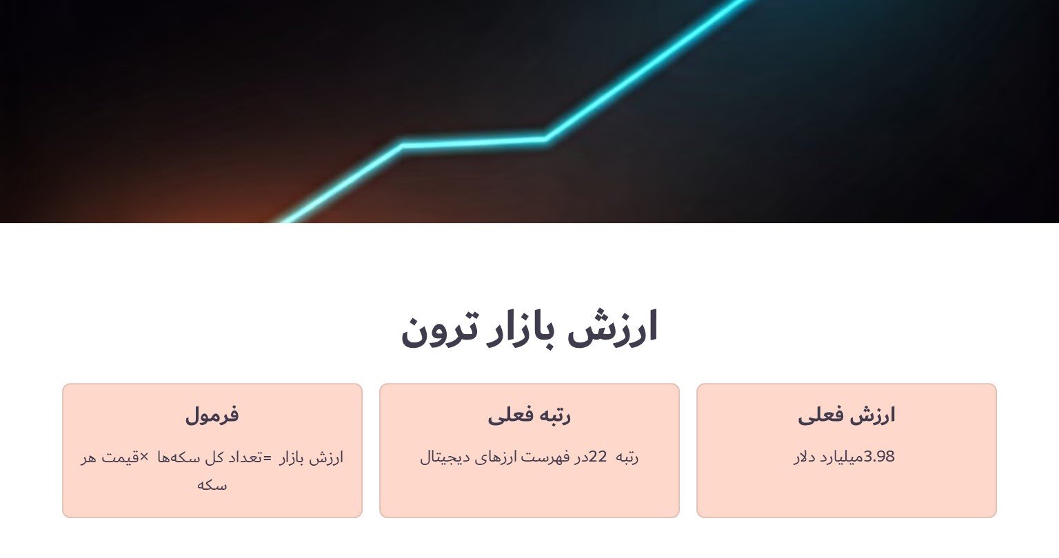 ارزش بازار ترون
