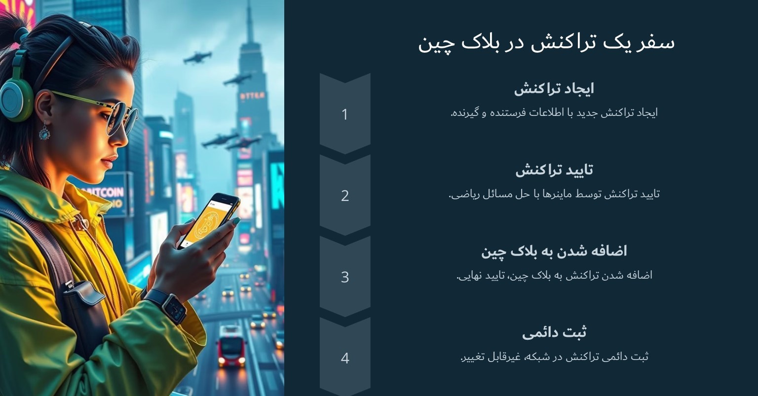 سفر یک تراکنش در بلاک چین