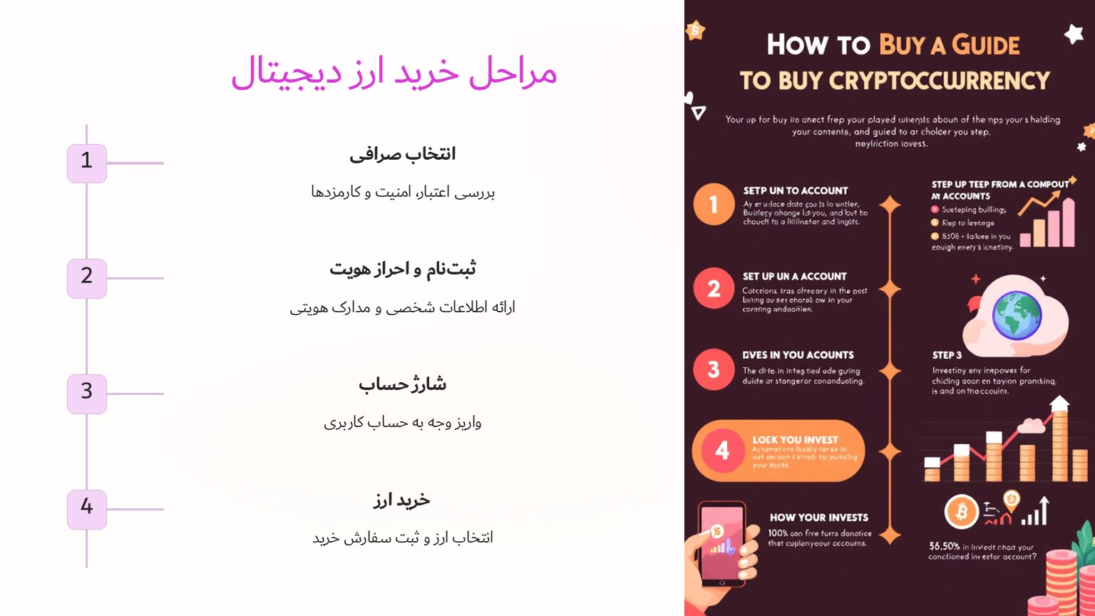 مراحل خرید ارز دیجیتال