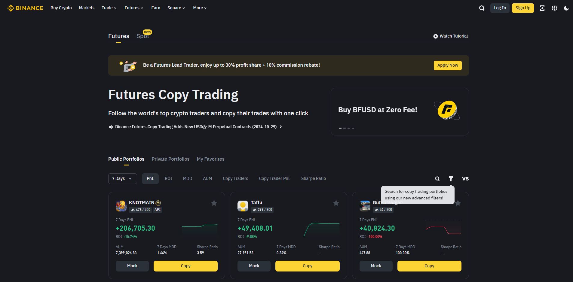 Binance copy trading