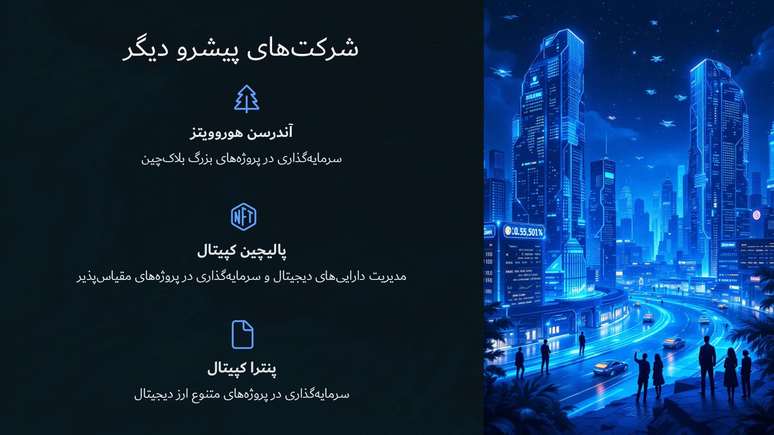 شرکت های سرمایه گذار در ارز های دیجیتال