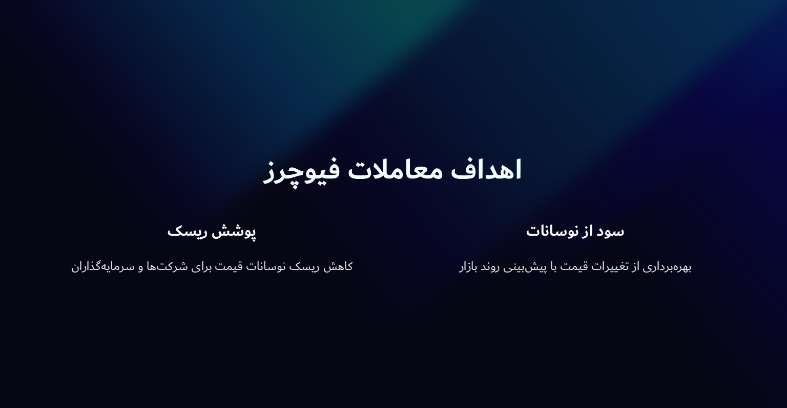 هدف معاملات فیوچرز چیست؟