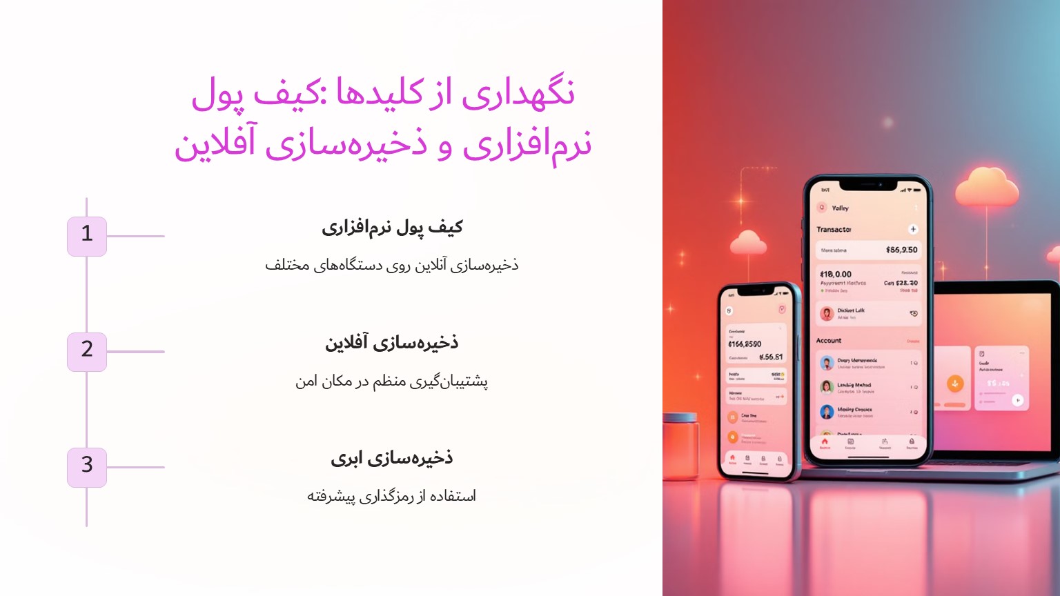 نگهداری از کلید ها به وسیله کیف پول نرم افزاری