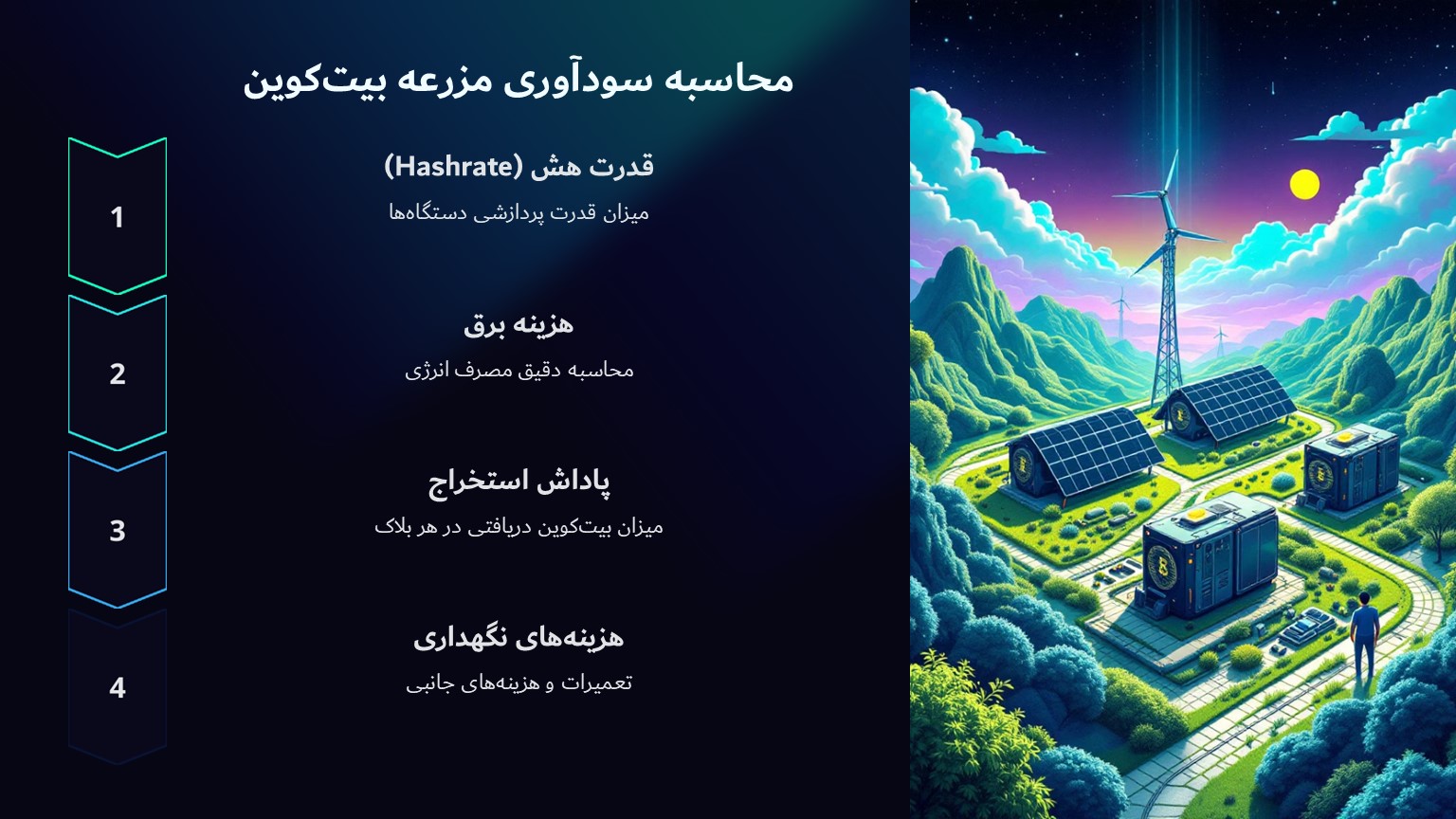 نحوه محاسبه سودآوری مزرعه بیتکوین