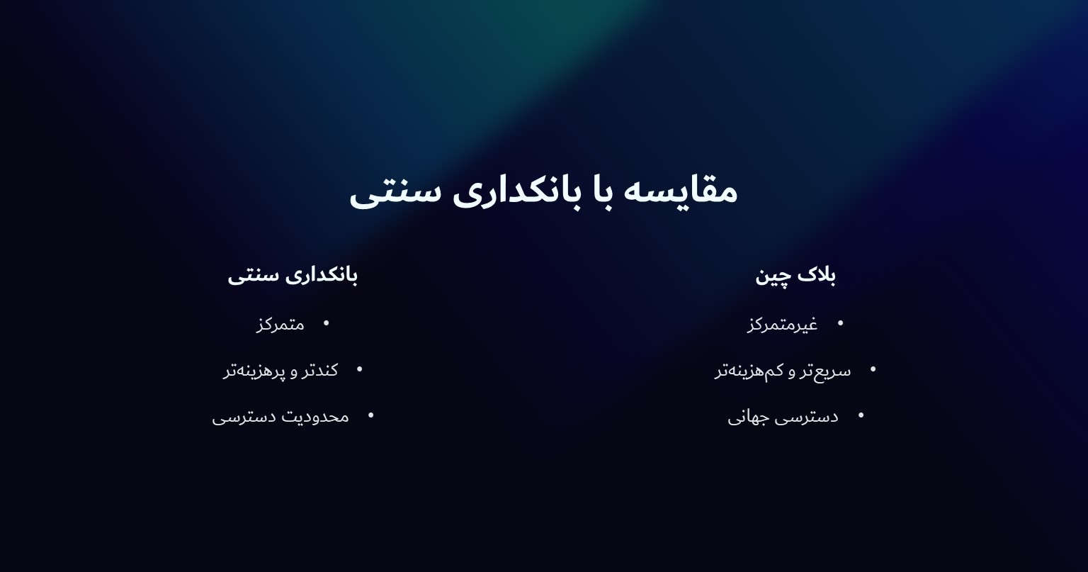 مقایسه بلاک چین با سیستم بانکداری سنتی